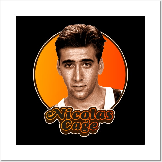 Retro Young Nicolas Cage Tribute Wall Art by darklordpug